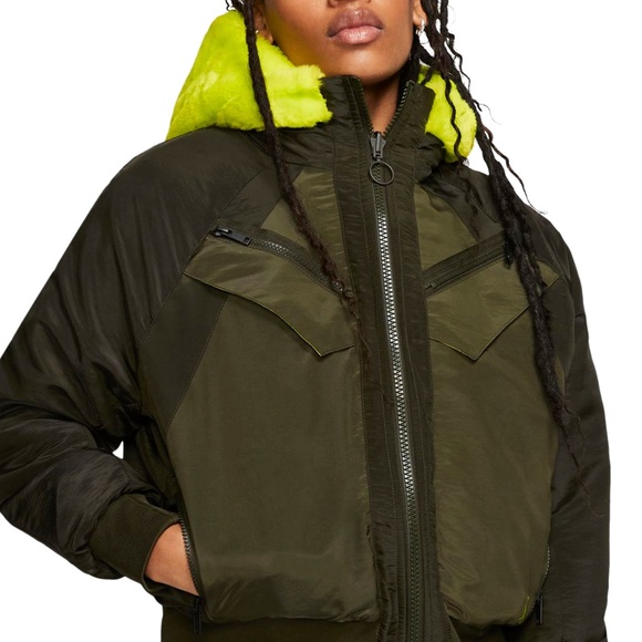 nike fur bomber jacket
